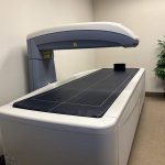 A DEXA table used for body composition analysis
